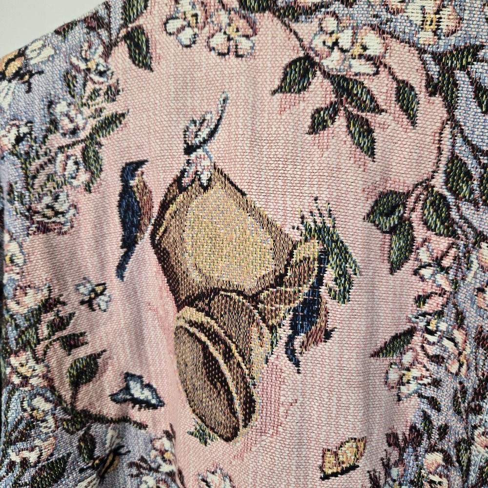 VTG Painted Pony Spring Floral Easter Nest Bumblebee Blazer Tapestry Jacket M - Picture 8 of 14